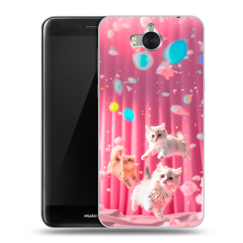 Силиконовый чехол на Huawei Y5 (2017) с принтом милые котики Силиконовый чехол на Huawei Y5 (2017) с принтом милые котики