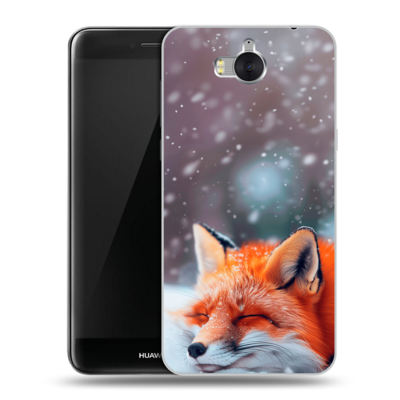Силиконовый чехол на Huawei Y5 (2017) с принтом лиса Силиконовый чехол на Huawei Y5 (2017) с принтом лиса