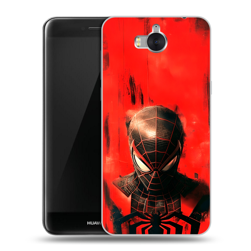 Пластиковый чехол на Huawei Y5 (2017) с принтом человек паук spiderman Пластиковый чехол на Huawei Y5 (2017) с принтом человек паук spiderman
