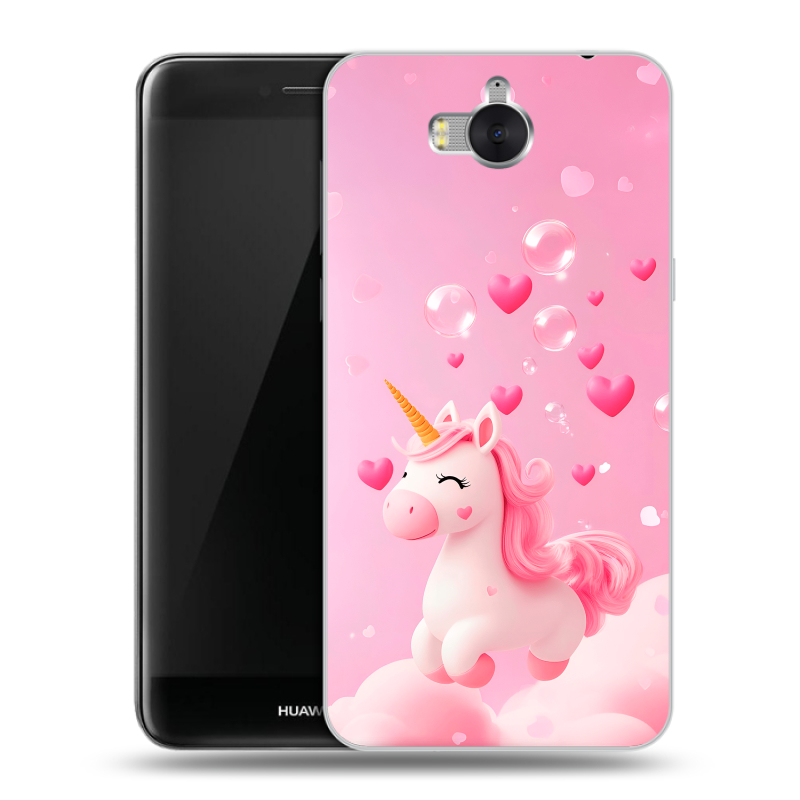 Силиконовый чехол на Huawei Y5 (2017) с принтом Единорог Силиконовый чехол на Huawei Y5 (2017) с принтом Единорог