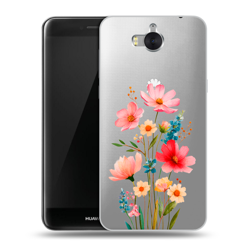 Силиконовый чехол на Huawei Y5 (2017) с принтом Цветы Силиконовый чехол на Huawei Y5 (2017) с принтом Цветы