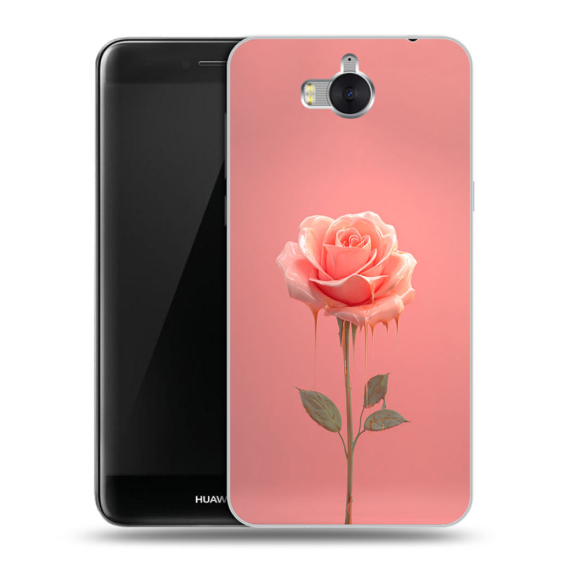 Силиконовый чехол на Huawei Y5 (2017) с принтом Розовая роза Силиконовый чехол на Huawei Y5 (2017) с принтом Розовая роза