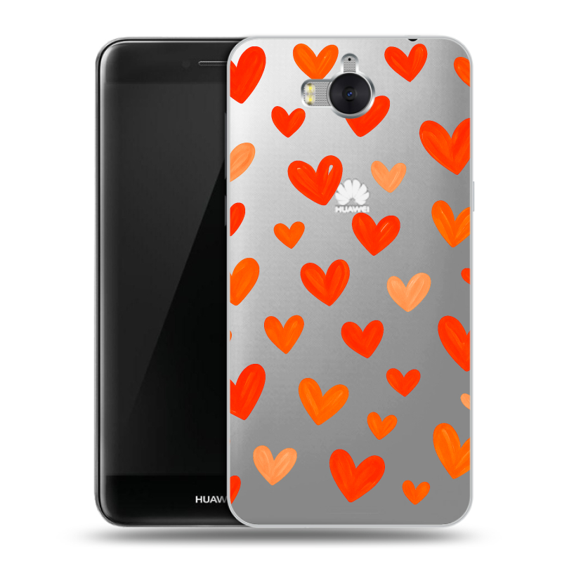 Силиконовый чехол на Huawei Y5 (2017) с принтом Сердечки Силиконовый чехол на Huawei Y5 (2017) с принтом Сердечки
