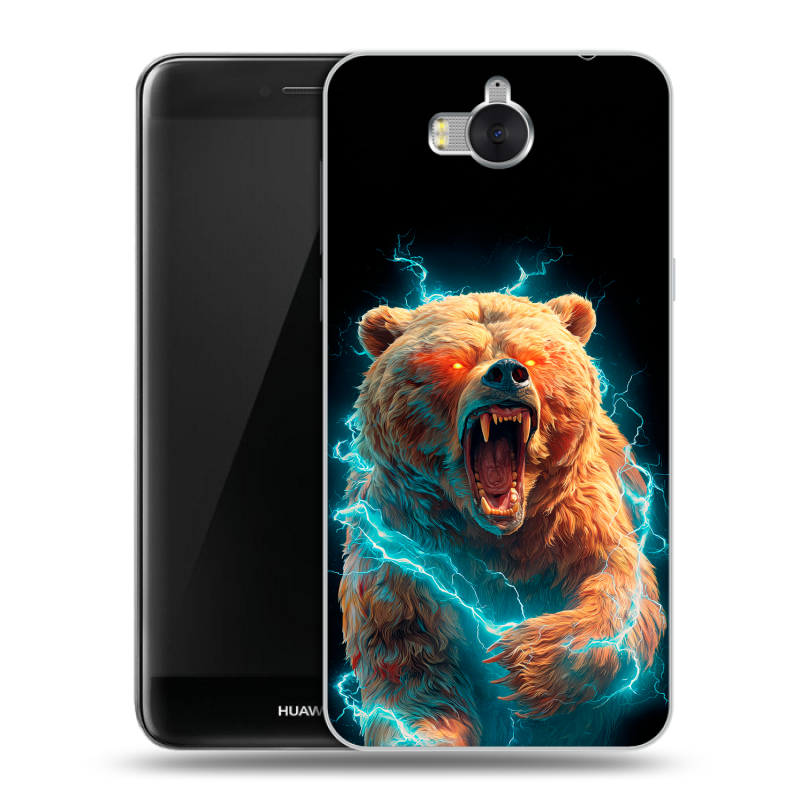 Силиконовый чехол на Huawei Y5 (2017) с принтом Медведь Силиконовый чехол на Huawei Y5 (2017) с принтом Медведь