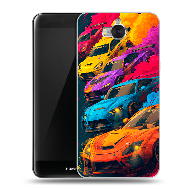 Силиконовый чехол на Huawei Y5 (2017) с принтом Тачки Силиконовый чехол на Huawei Y5 (2017) с принтом Тачки