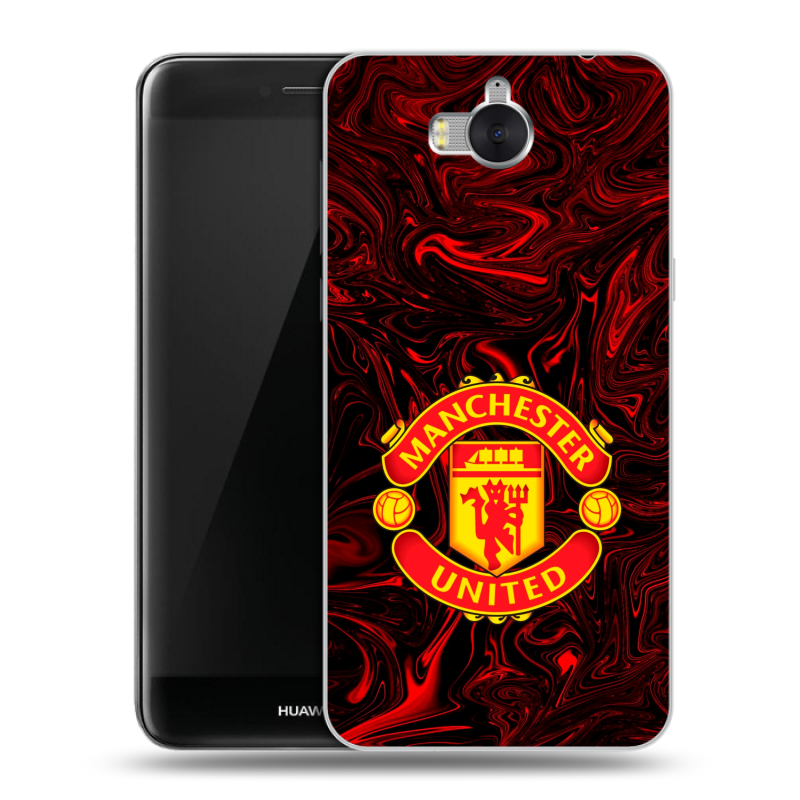 Силиконовый чехол на Huawei Y5 (2017) с принтом Manchester United Силиконовый чехол на Huawei Y5 (2017) с принтом Manchester United
