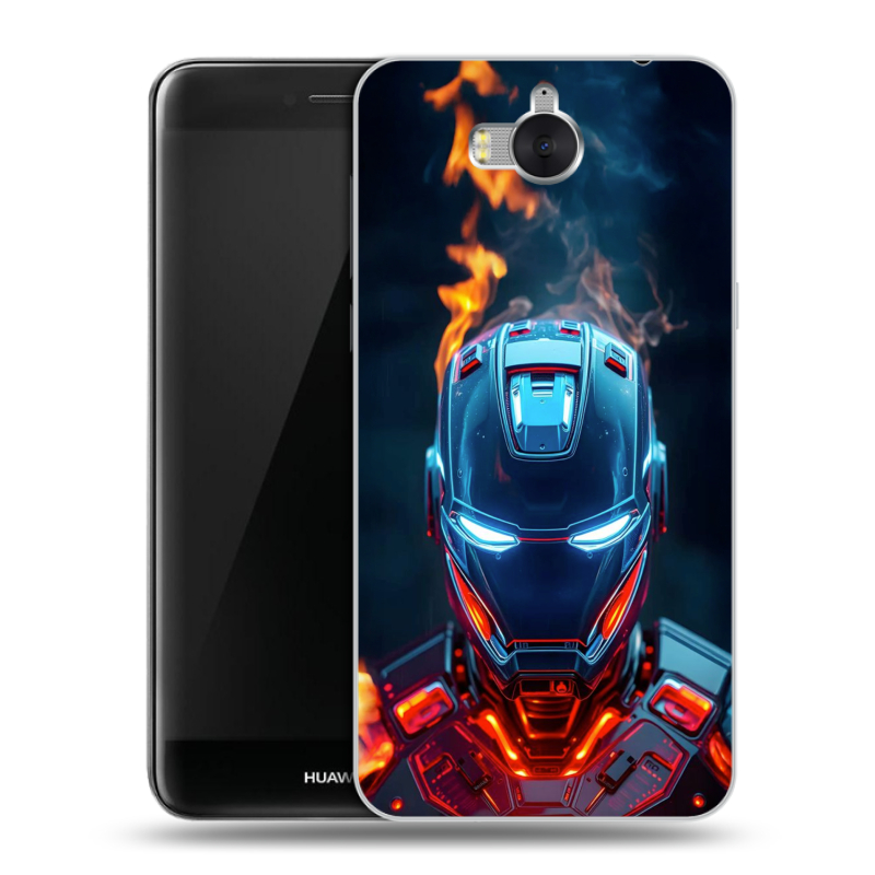 Силиконовый чехол на Huawei Y5 (2017) с принтом IronMan Железный человек Силиконовый чехол на Huawei Y5 (2017) с принтом IronMan Железный человек
