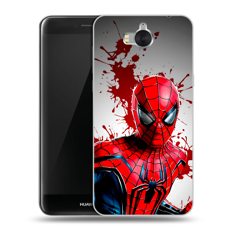 Силиконовый чехол на Huawei Y5 (2017) с принтом Spiderman Человек паук Силиконовый чехол на Huawei Y5 (2017) с принтом Spiderman Человек паук