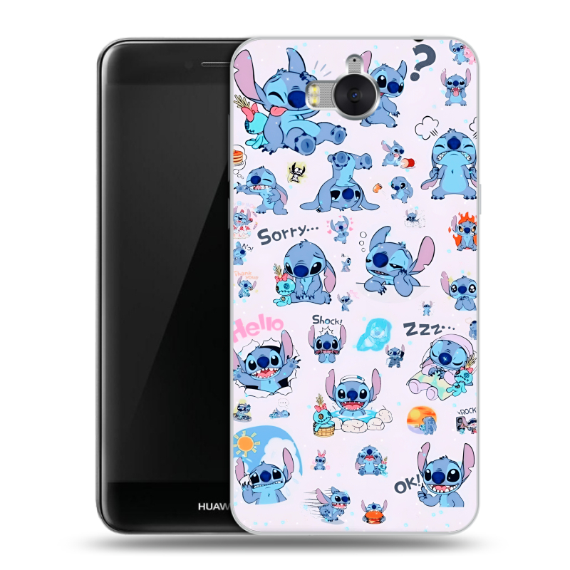 Силиконовый чехол на Huawei Y5 (2017) с принтом Лило и Стич Силиконовый чехол на Huawei Y5 (2017) с принтом Лило и Стич
