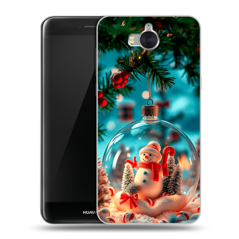 Пластиковый чехол на Huawei Y5 (2017) с принтом Новый год Пластиковый чехол на Huawei Y5 (2017) с принтом Новый год