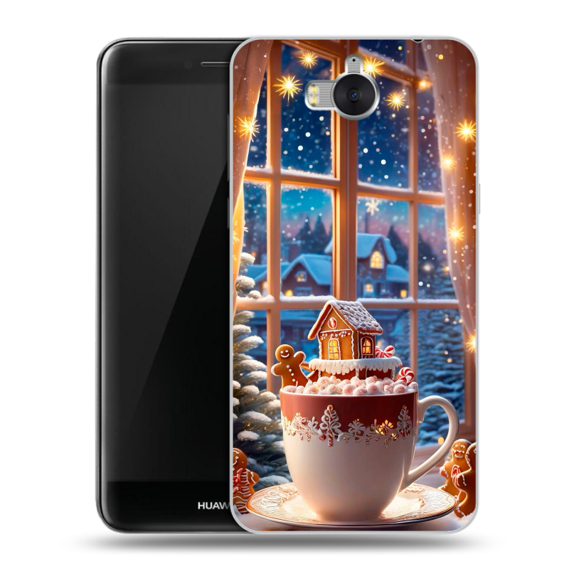Силиконовый чехол на Huawei Y5 (2017) с принтом Новый год Силиконовый чехол на Huawei Y5 (2017) с принтом Новый год