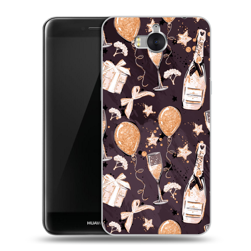 Пластиковый чехол на Huawei Y5 (2017) с принтом Новый год Пластиковый чехол на Huawei Y5 (2017) с принтом Новый год
