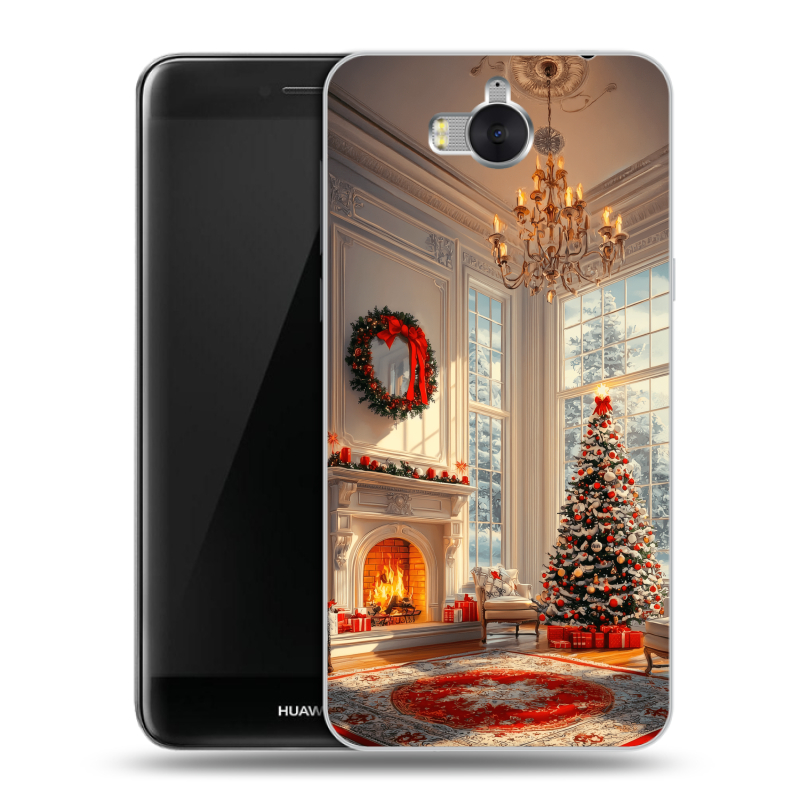 Пластиковый чехол на Huawei Y5 (2017) с принтом Новый год Пластиковый чехол на Huawei Y5 (2017) с принтом Новый год