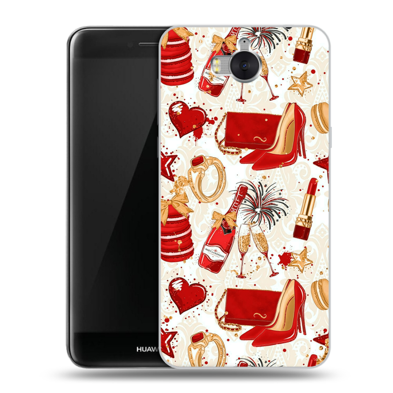 Силиконовый чехол на Huawei Y5 (2017) с принтом Новый год Силиконовый чехол на Huawei Y5 (2017) с принтом Новый год