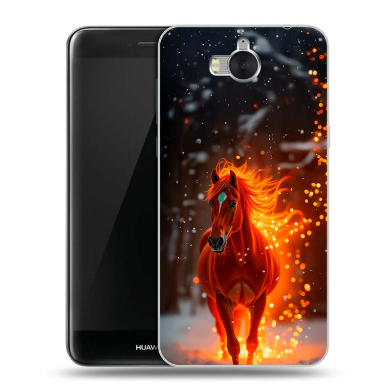 Силиконовый чехол на Huawei Y5 (2017) с принтом Новый год Силиконовый чехол на Huawei Y5 (2017) с принтом Новый год