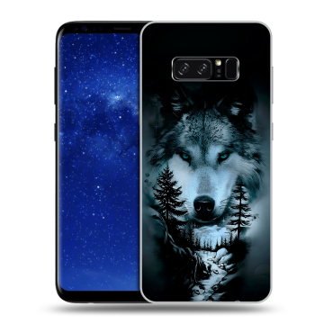 Силиконовый чехол на Samsung Galaxy Note 8 с принтом Лесной волк Силиконовый чехол на Samsung Galaxy Note 8 с принтом Лесной волк