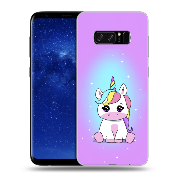 Силиконовый чехол на Samsung Galaxy Note 8 с принтом Единорог Силиконовый чехол на Samsung Galaxy Note 8 с принтом Единорог