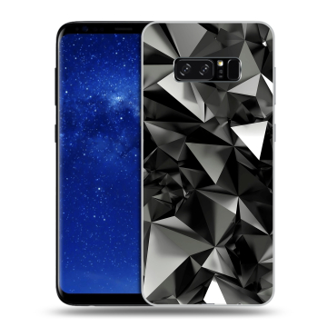Силиконовый чехол на Samsung Galaxy Note 8 с принтом Черные кристаллы Силиконовый чехол на Samsung Galaxy Note 8 с принтом Черные кристаллы