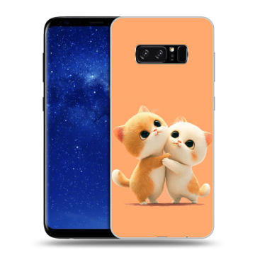 Силиконовый чехол на Samsung Galaxy Note 8 с принтом Милые котики Силиконовый чехол на Samsung Galaxy Note 8 с принтом Милые котики