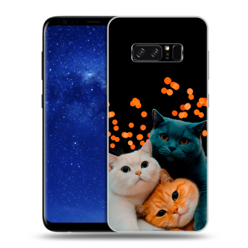 Силиконовый чехол на Samsung Galaxy Note 8 с принтом Кошки Силиконовый чехол на Samsung Galaxy Note 8 с принтом Кошки