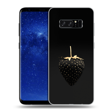 Силиконовый чехол на Samsung Galaxy Note 8 с принтом Черная клубника Силиконовый чехол на Samsung Galaxy Note 8 с принтом Черная клубника
