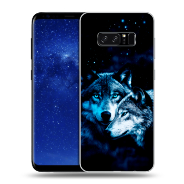 Силиконовый чехол на Samsung Galaxy Note 8 с принтом Волки Силиконовый чехол на Samsung Galaxy Note 8 с принтом Волки