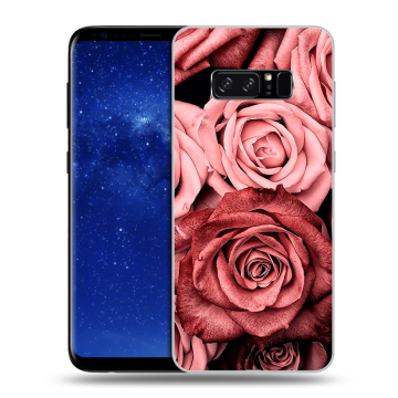 Силиконовый чехол на Samsung Galaxy Note 8 с принтом Цветы розы Силиконовый чехол на Samsung Galaxy Note 8 с принтом Цветы розы
