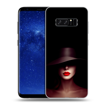 Силиконовый чехол на Samsung Galaxy Note 8 с принтом Девушка в шляпе Силиконовый чехол на Samsung Galaxy Note 8 с принтом Девушка в шляпе