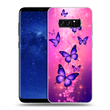 Силиконовый чехол на Samsung Galaxy Note 8 с принтом Бабочки
