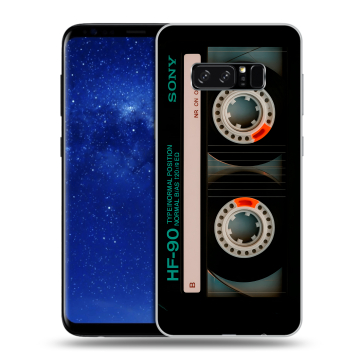 Силиконовый чехол на Samsung Galaxy Note 8 с принтом Кассета