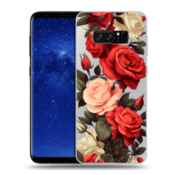 Силиконовый чехол на Samsung Galaxy Note 8 с принтом Розы Силиконовый чехол на Samsung Galaxy Note 8 с принтом Розы