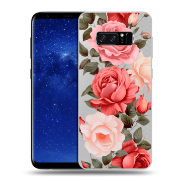 Силиконовый чехол на Samsung Galaxy Note 8 с принтом Розы Силиконовый чехол на Samsung Galaxy Note 8 с принтом Розы