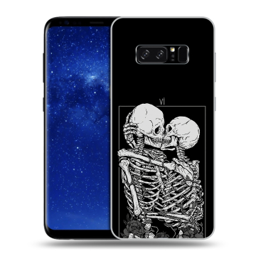 Силиконовый чехол на Samsung Galaxy Note 8 с принтом Поцелуй скелетов Силиконовый чехол на Samsung Galaxy Note 8 с принтом Поцелуй скелетов