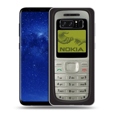 Силиконовый чехол на Samsung Galaxy Note 8 с принтом Ретро Нокия Силиконовый чехол на Samsung Galaxy Note 8 с принтом Ретро Нокия