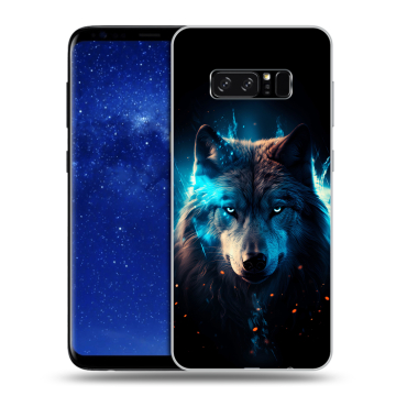 Силиконовый чехол на Samsung Galaxy Note 8 с принтом Волк ночной Силиконовый чехол на Samsung Galaxy Note 8 с принтом Волк ночной