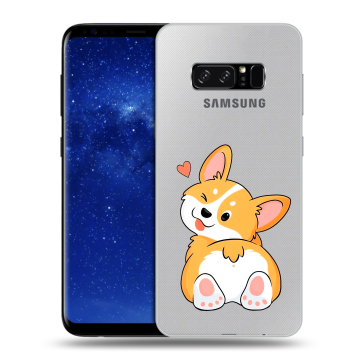 Силиконовый чехол на Samsung Galaxy Note 8 с принтом Корги Силиконовый чехол на Samsung Galaxy Note 8 с принтом Корги