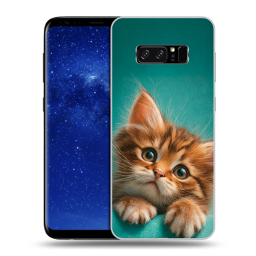 Силиконовый чехол на Samsung Galaxy Note 8 с принтом котенок