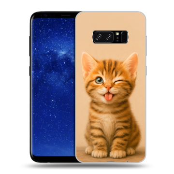 Силиконовый чехол на Samsung Galaxy Note 8 с принтом котенок Силиконовый чехол на Samsung Galaxy Note 8 с принтом котенок