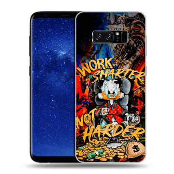 Силиконовый чехол на Samsung Galaxy Note 8 с принтом Дональд Дак Деньги