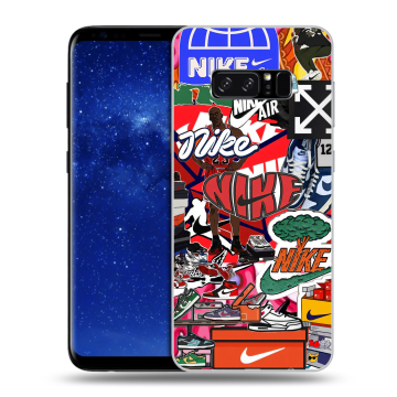 Силиконовый чехол на Samsung Galaxy Note 8 с принтом Найк Nike яркий Силиконовый чехол на Samsung Galaxy Note 8 с принтом Найк Nike яркий