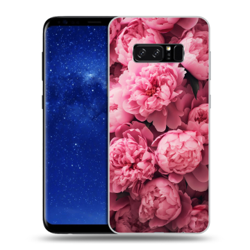 Силиконовый чехол на Samsung Galaxy Note 8 с принтом цветы пионы Силиконовый чехол на Samsung Galaxy Note 8 с принтом цветы пионы