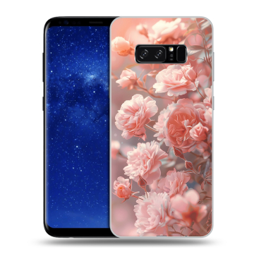 Силиконовый чехол на Samsung Galaxy Note 8 с принтом Розовые розы Силиконовый чехол на Samsung Galaxy Note 8 с принтом Розовые розы