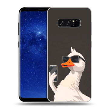 Силиконовый чехол на Samsung Galaxy Note 8 с принтом утка в очках Силиконовый чехол на Samsung Galaxy Note 8 с принтом утка в очках