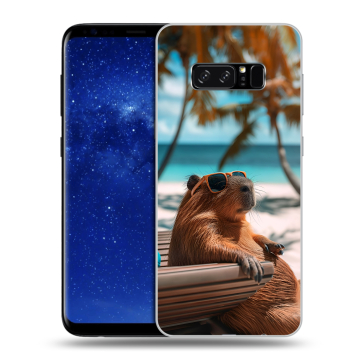 Силиконовый чехол на Samsung Galaxy Note 8 с принтом Капибара