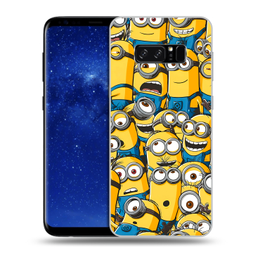 Силиконовый чехол на Samsung Galaxy Note 8 с принтом Миньоны