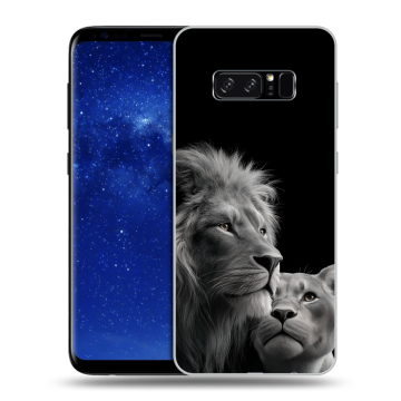 Силиконовый чехол на Samsung Galaxy Note 8 с принтом Лев кошки Силиконовый чехол на Samsung Galaxy Note 8 с принтом Лев кошки
