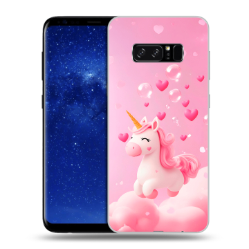Силиконовый чехол на Samsung Galaxy Note 8 с принтом Единорог