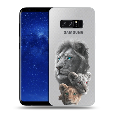 Силиконовый чехол на Samsung Galaxy Note 8 с принтом Львы Силиконовый чехол на Samsung Galaxy Note 8 с принтом Львы
