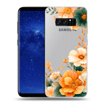 Силиконовый чехол на Samsung Galaxy Note 8 с принтом Цветы принт Силиконовый чехол на Samsung Galaxy Note 8 с принтом Цветы принт