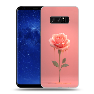 Силиконовый чехол на Samsung Galaxy Note 8 с принтом Розовая роза Силиконовый чехол на Samsung Galaxy Note 8 с принтом Розовая роза